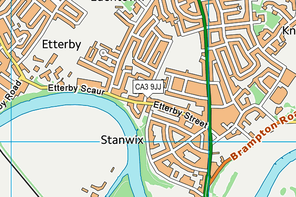 CA3 9JJ map - OS VectorMap District (Ordnance Survey)