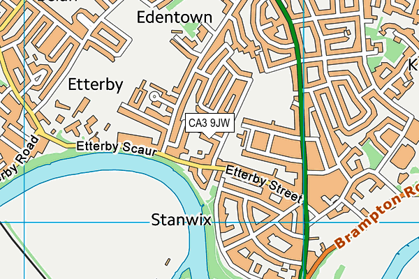 CA3 9JW map - OS VectorMap District (Ordnance Survey)