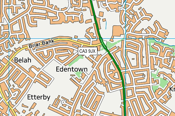 CA3 9JX map - OS VectorMap District (Ordnance Survey)