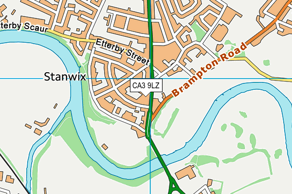 CA3 9LZ map - OS VectorMap District (Ordnance Survey)