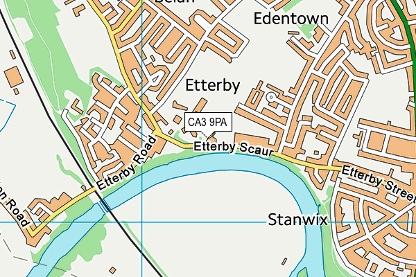 CA3 9PA map - OS VectorMap District (Ordnance Survey)