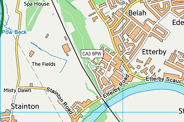 CA3 9PW map - OS VectorMap District (Ordnance Survey)