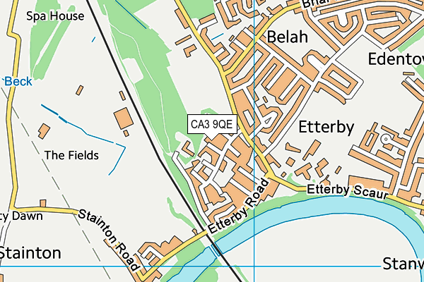 CA3 9QE map - OS VectorMap District (Ordnance Survey)