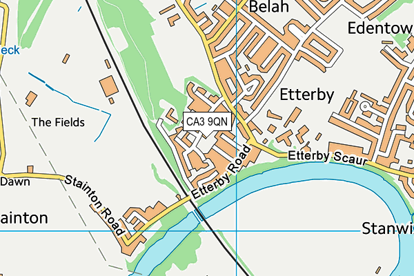 CA3 9QN map - OS VectorMap District (Ordnance Survey)