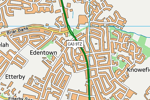 CA3 9TZ map - OS VectorMap District (Ordnance Survey)