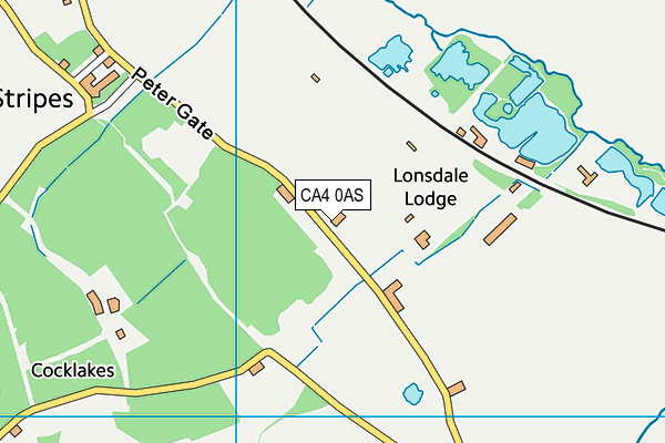 CA4 0AS map - OS VectorMap District (Ordnance Survey)