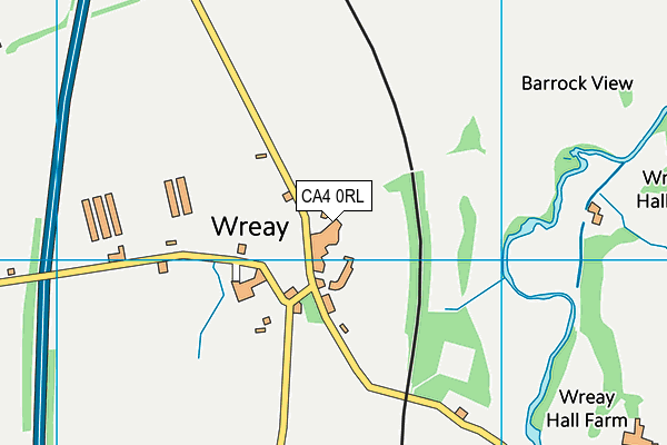 Wreay Church of England Primary School map (CA4 0RL) - OS VectorMap District (Ordnance Survey)