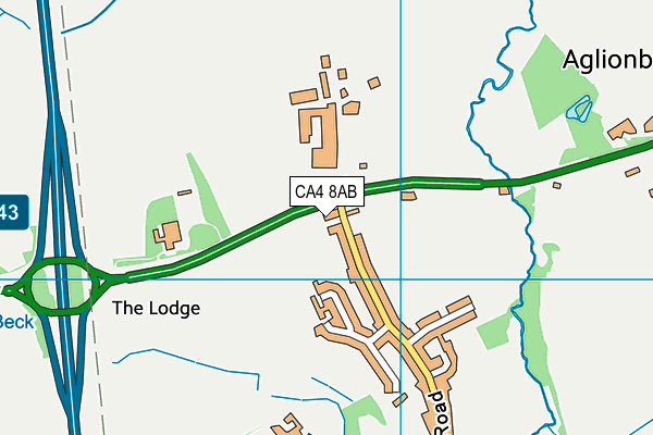 CA4 8AB map - OS VectorMap District (Ordnance Survey)