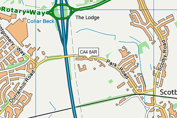 CA4 8AR map - OS VectorMap District (Ordnance Survey)
