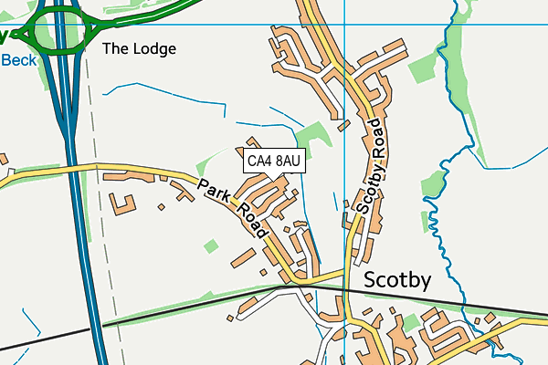 CA4 8AU map - OS VectorMap District (Ordnance Survey)