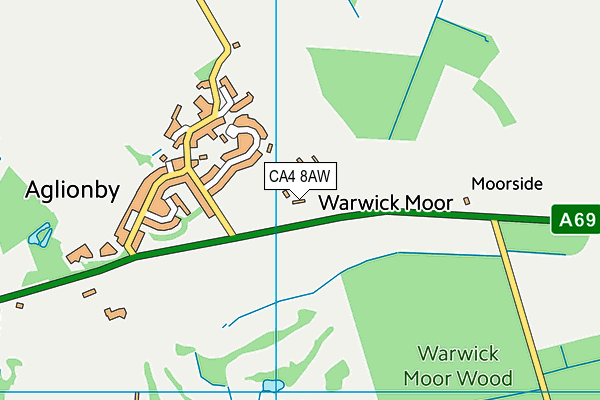 CA4 8AW map - OS VectorMap District (Ordnance Survey)