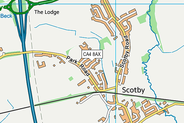 CA4 8AX map - OS VectorMap District (Ordnance Survey)