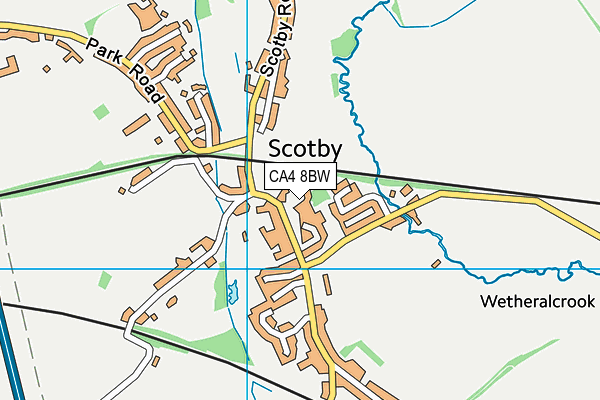 Scotby Village Hall map (CA4 8BW) - OS VectorMap District (Ordnance Survey)