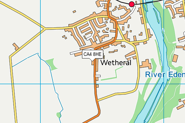 Wetheral Playing Fields map (CA4 8HE) - OS VectorMap District (Ordnance Survey)