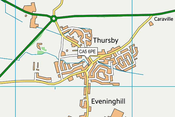 Thursby Playing Fields map (CA5 6PE) - OS VectorMap District (Ordnance Survey)