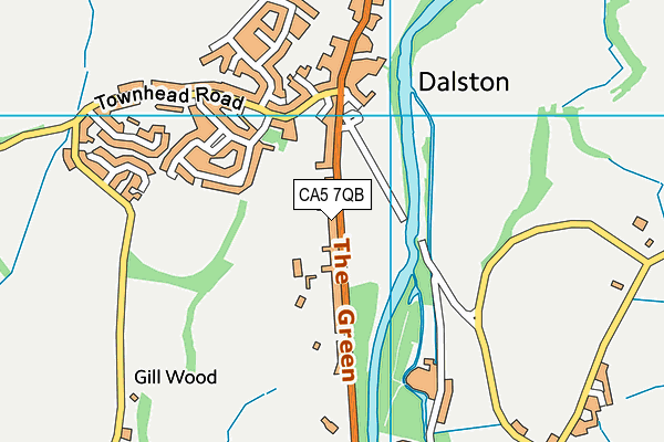 Dalston Bowling Club map (CA5 7QB) - OS VectorMap District (Ordnance Survey)