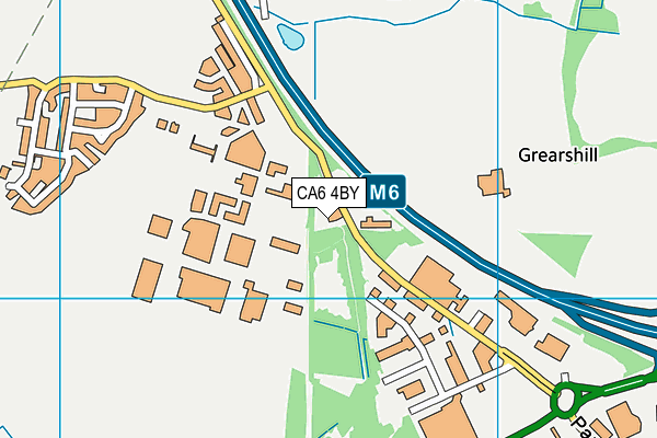 CA6 4BY map - OS VectorMap District (Ordnance Survey)
