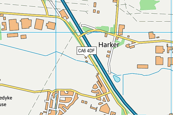 CA6 4DF map - OS VectorMap District (Ordnance Survey)