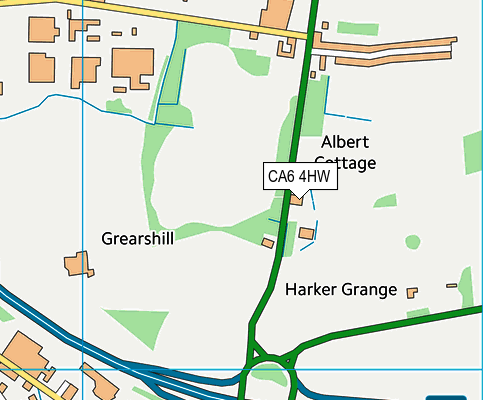 CA6 4HW map - OS VectorMap District (Ordnance Survey)