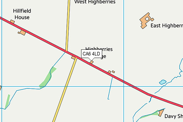 CA6 4LD map - OS VectorMap District (Ordnance Survey)