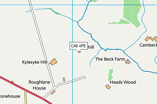 CA6 4PE map - OS VectorMap District (Ordnance Survey)