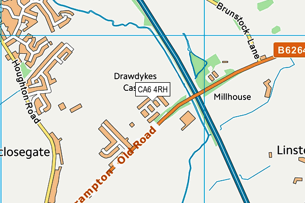 CA6 4RH map - OS VectorMap District (Ordnance Survey)