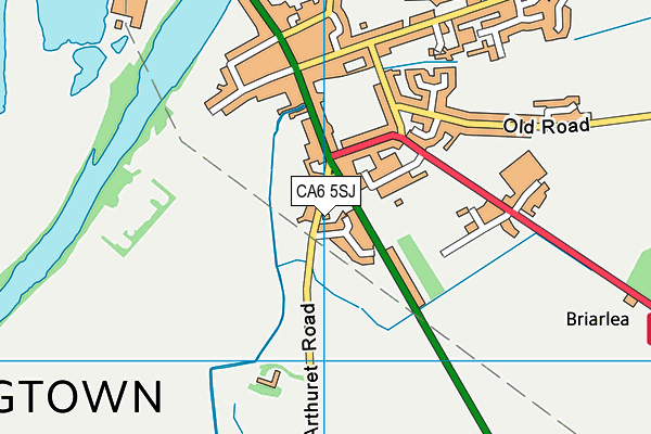Longtown Cricket Club (Closed) map (CA6 5SJ) - OS VectorMap District (Ordnance Survey)