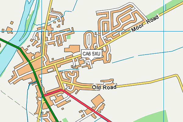 Longtown Playing Fields map (CA6 5XU) - OS VectorMap District (Ordnance Survey)