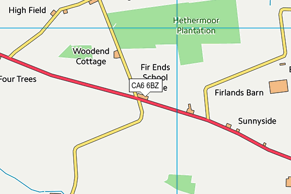 CA6 6BZ map - OS VectorMap District (Ordnance Survey)