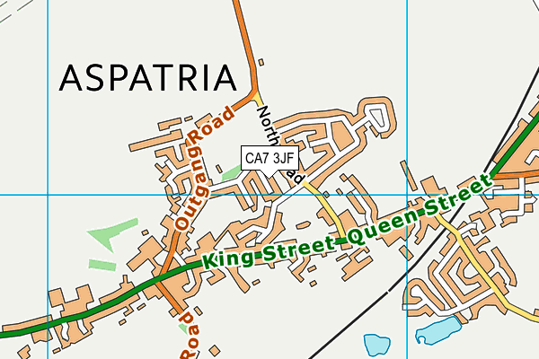 Aspatria Memorial Park map (CA7 3JF) - OS VectorMap District (Ordnance Survey)