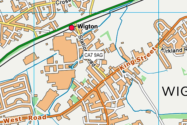 CA7 9AG map - OS VectorMap District (Ordnance Survey)