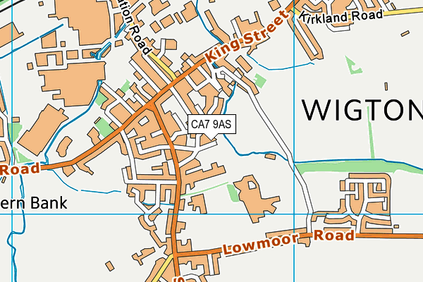 CA7 9AS map - OS VectorMap District (Ordnance Survey)