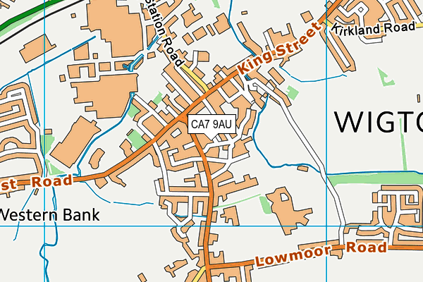 CA7 9AU map - OS VectorMap District (Ordnance Survey)