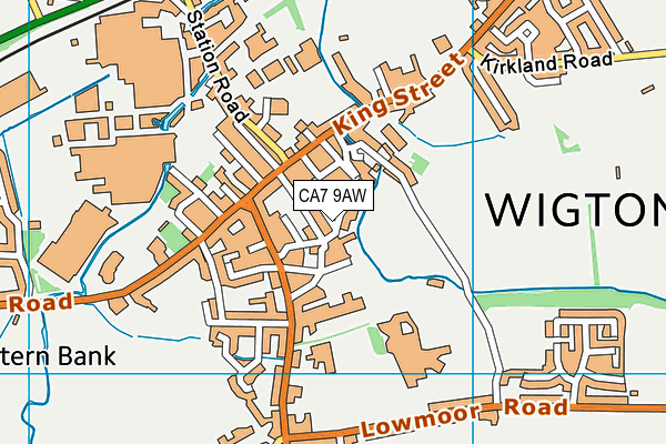 CA7 9AW map - OS VectorMap District (Ordnance Survey)