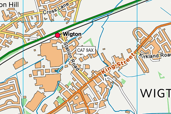 CA7 9AX map - OS VectorMap District (Ordnance Survey)