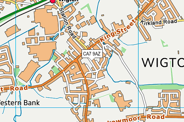 CA7 9AZ map - OS VectorMap District (Ordnance Survey)