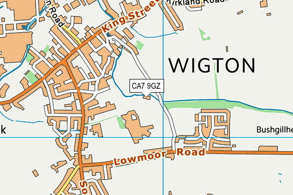 Wigton Baths map (CA7 9GZ) - OS VectorMap District (Ordnance Survey)