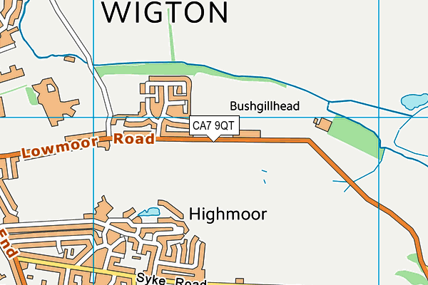 Wigton Sports & Fitness Club map (CA7 9QT) - OS VectorMap District (Ordnance Survey)