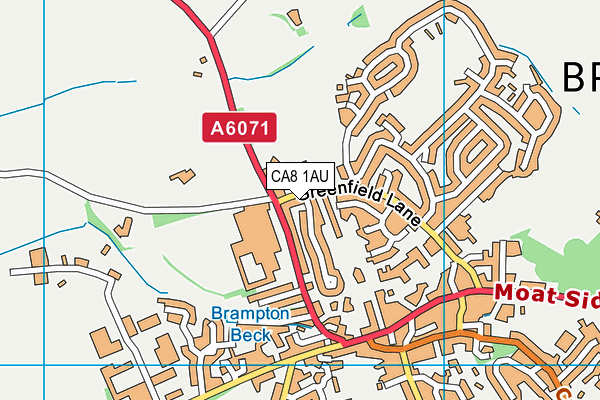 CA8 1AU map - OS VectorMap District (Ordnance Survey)