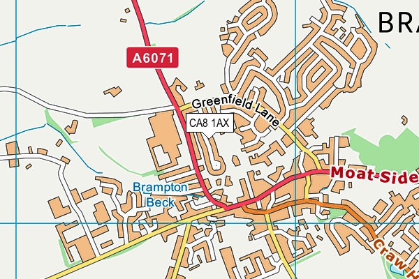 CA8 1AX map - OS VectorMap District (Ordnance Survey)