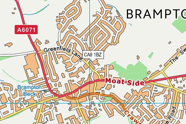 Brampton Primary School map (CA8 1BZ) - OS VectorMap District (Ordnance Survey)