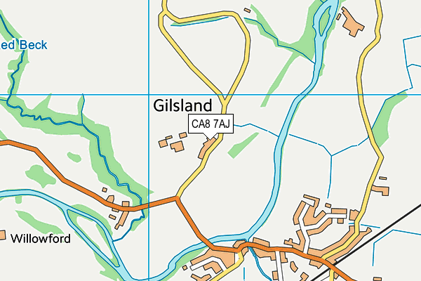 CA8 7AJ map - OS VectorMap District (Ordnance Survey)