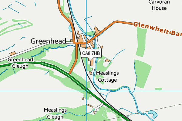 Greenhead Church of England Nursery & Primary School map (CA8 7HB) - OS VectorMap District (Ordnance Survey)