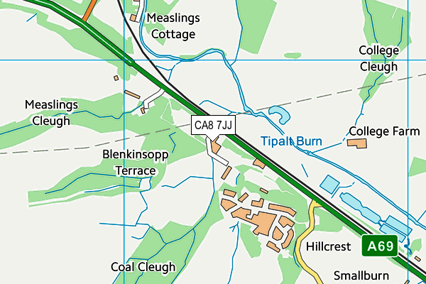 CA8 7JJ map - OS VectorMap District (Ordnance Survey)