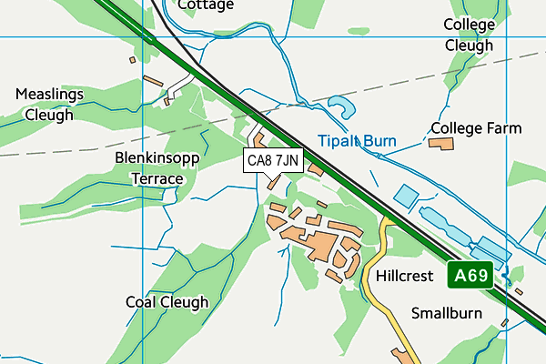 CA8 7JN map - OS VectorMap District (Ordnance Survey)