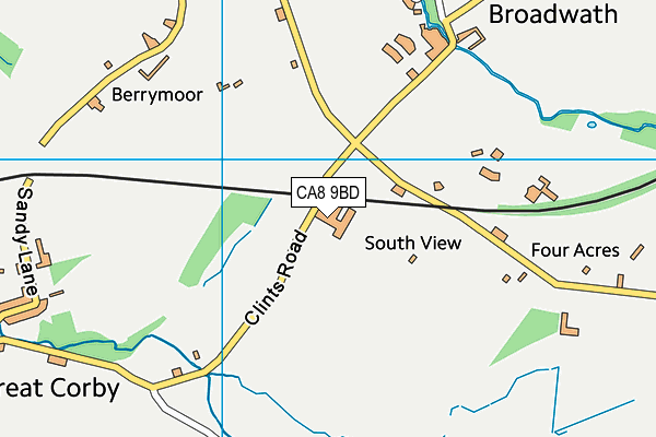 CA8 9BD map - OS VectorMap District (Ordnance Survey)