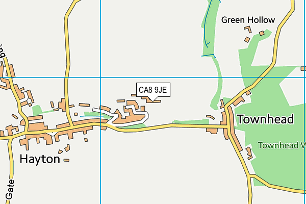 CA8 9JE map - OS VectorMap District (Ordnance Survey)