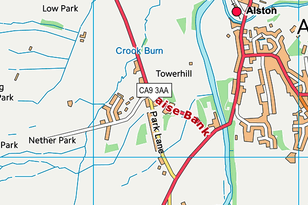 CA9 3AA map - OS VectorMap District (Ordnance Survey)