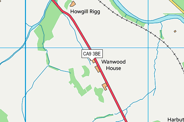 CA9 3BE map - OS VectorMap District (Ordnance Survey)