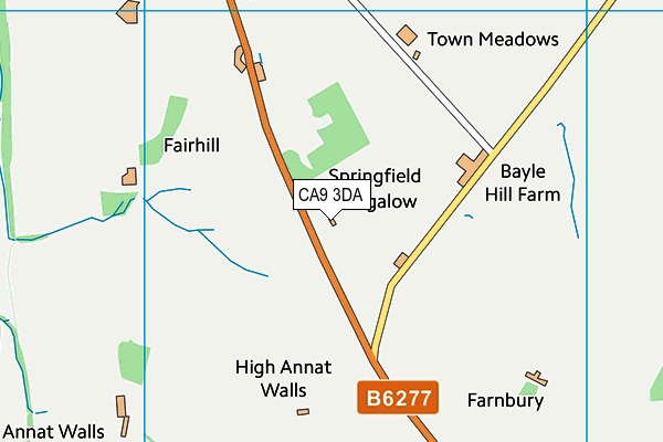 CA9 3DA map - OS VectorMap District (Ordnance Survey)